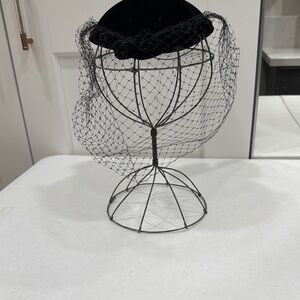 Elegant Black Veil Hat